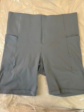 Powder blue Aerie offline real me Xtra hold up bike shorts
